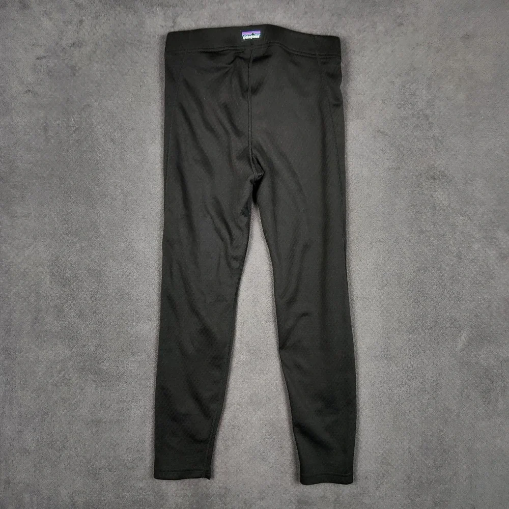 Patagonia Capilene Baselayer Bottoms Kids Small 7-8 Black Midweight 64770